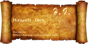 Hunyadi Imre névjegykártya
